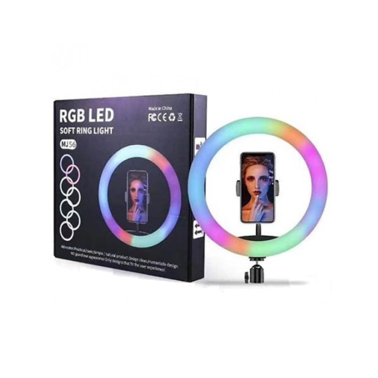RINGLIGHT STAND MJ 56 WITH PHONE HOLDER 56 CM BLACK RINGLIGHT STAND MJ 56 WITH PHONE HOLDER 56 CM BLACK